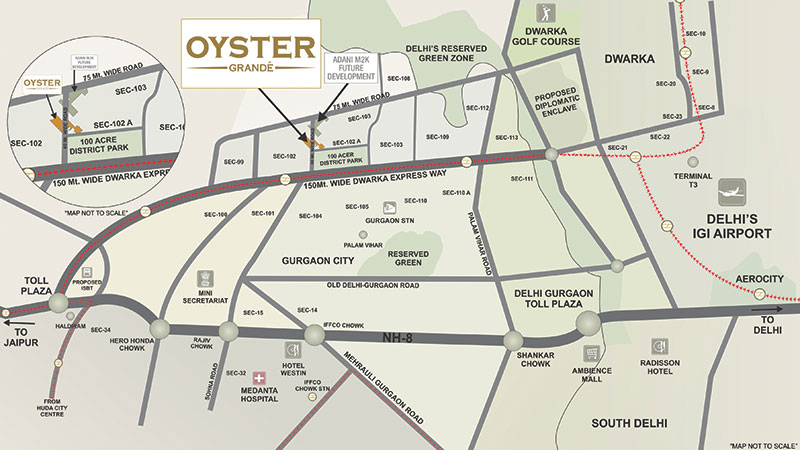 dwarka-expressway-adani-oyster-location